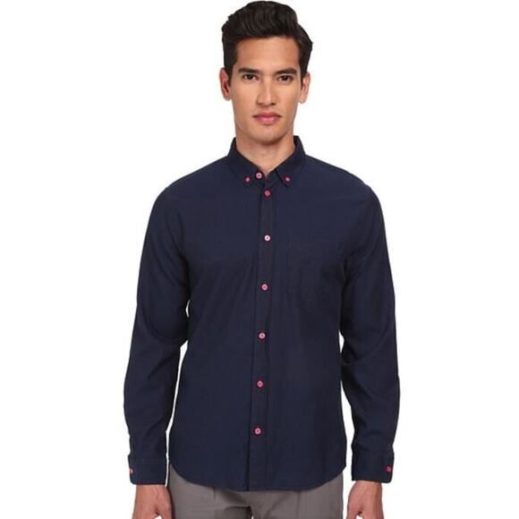 Marc by Marc Jacobs Men's Cotton Button Down Oxford Shirt in Indigo Small $188 - Picture 1 of 4